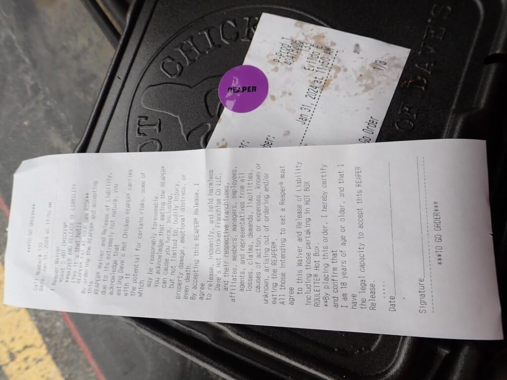 Drove an hour+ to try Dave's Not Chicken - reaper level. Loved it!