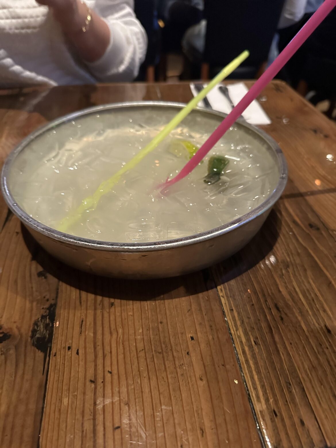 We want glasses - Margarita served in a hubcap