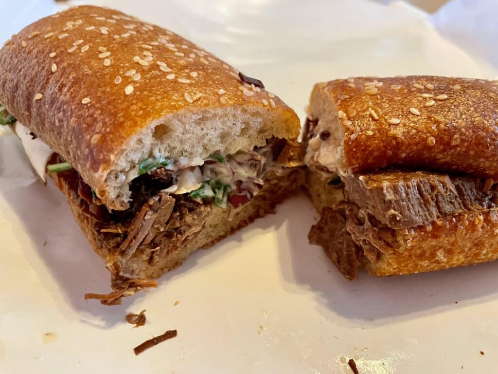 Brisket sandwich from Bub and Grandmas