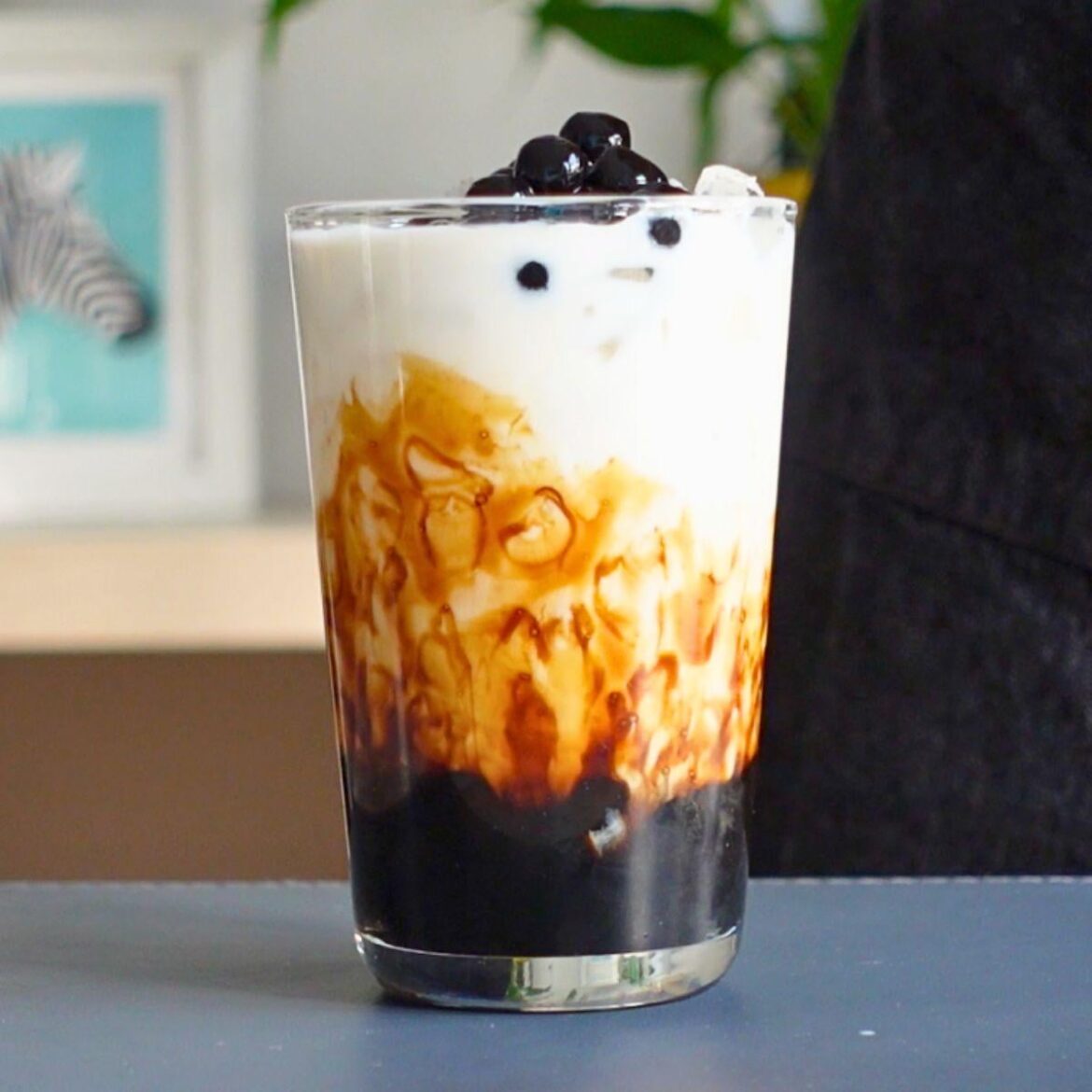 Brown sugar milk tea at home :)