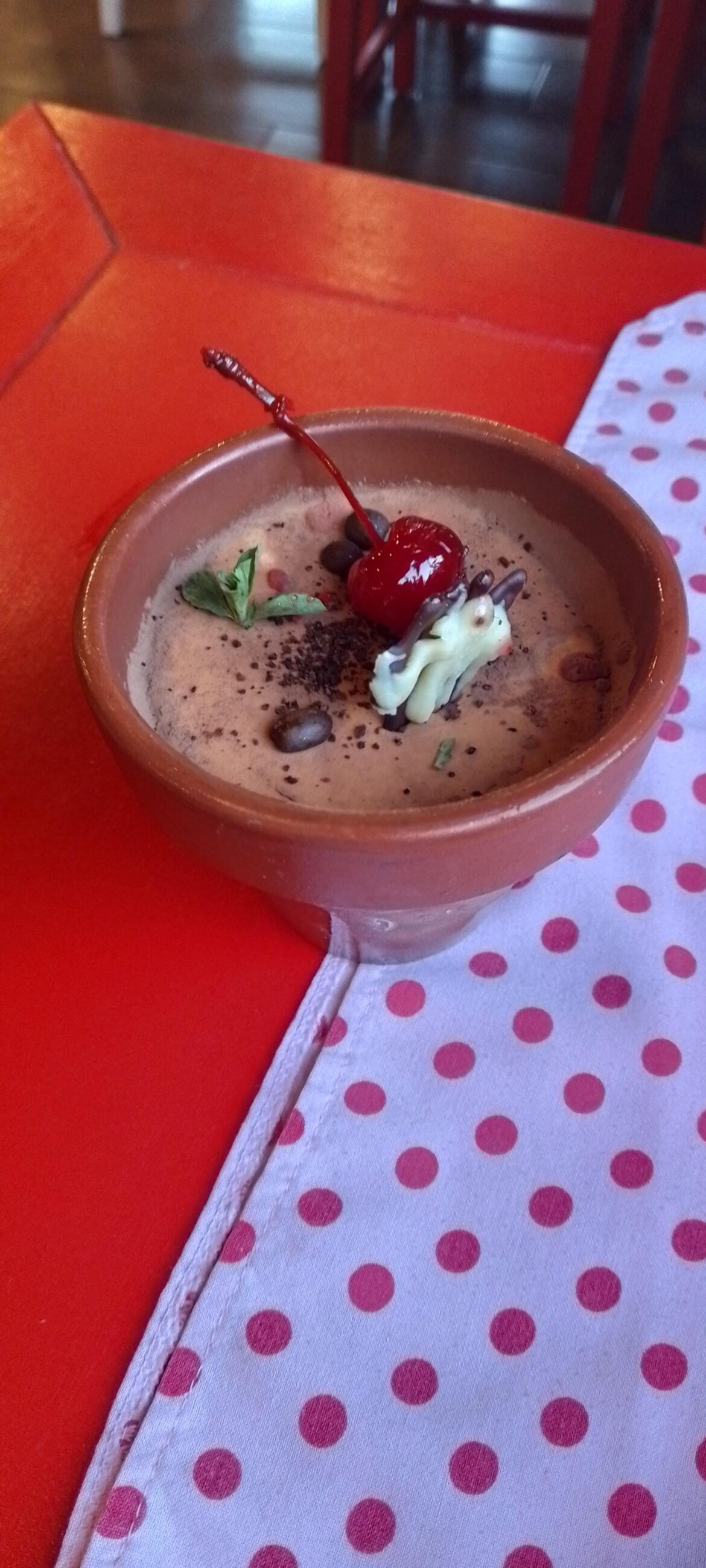 Tiramisu in a plant pot