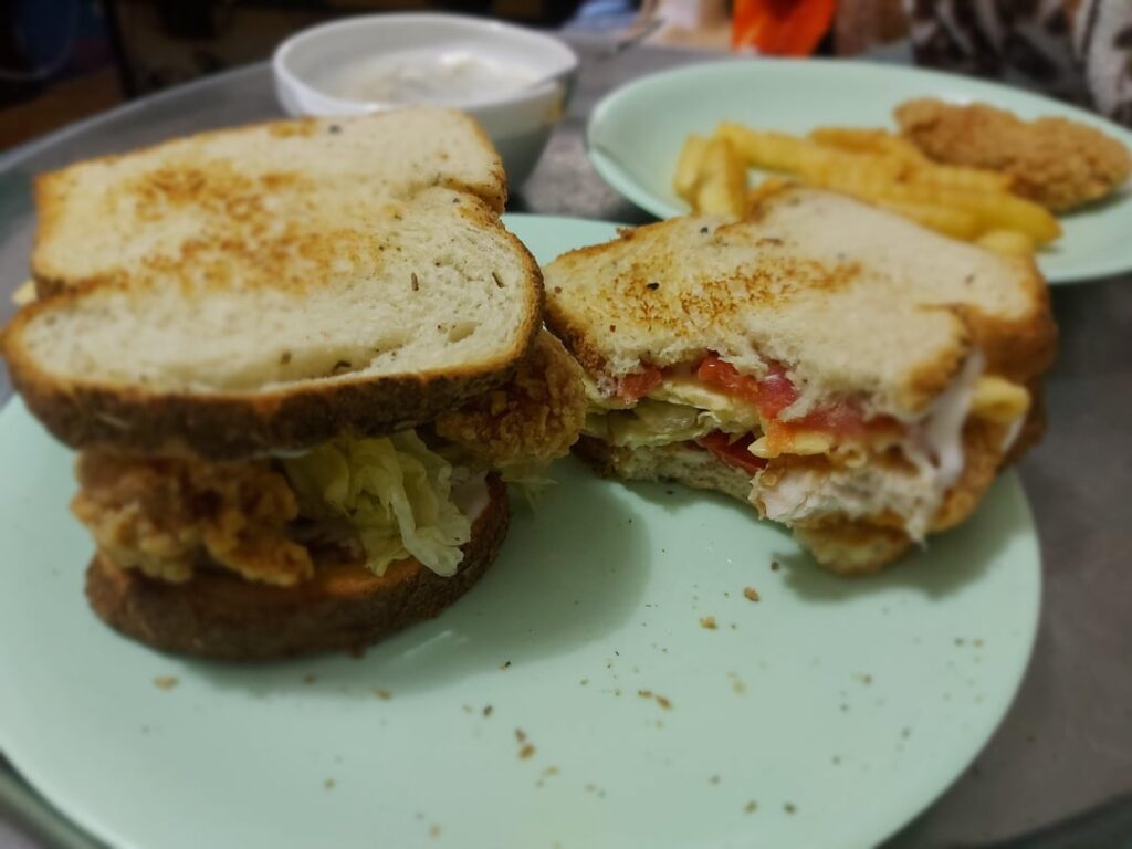 Crispy spicy fried chicken sandwich