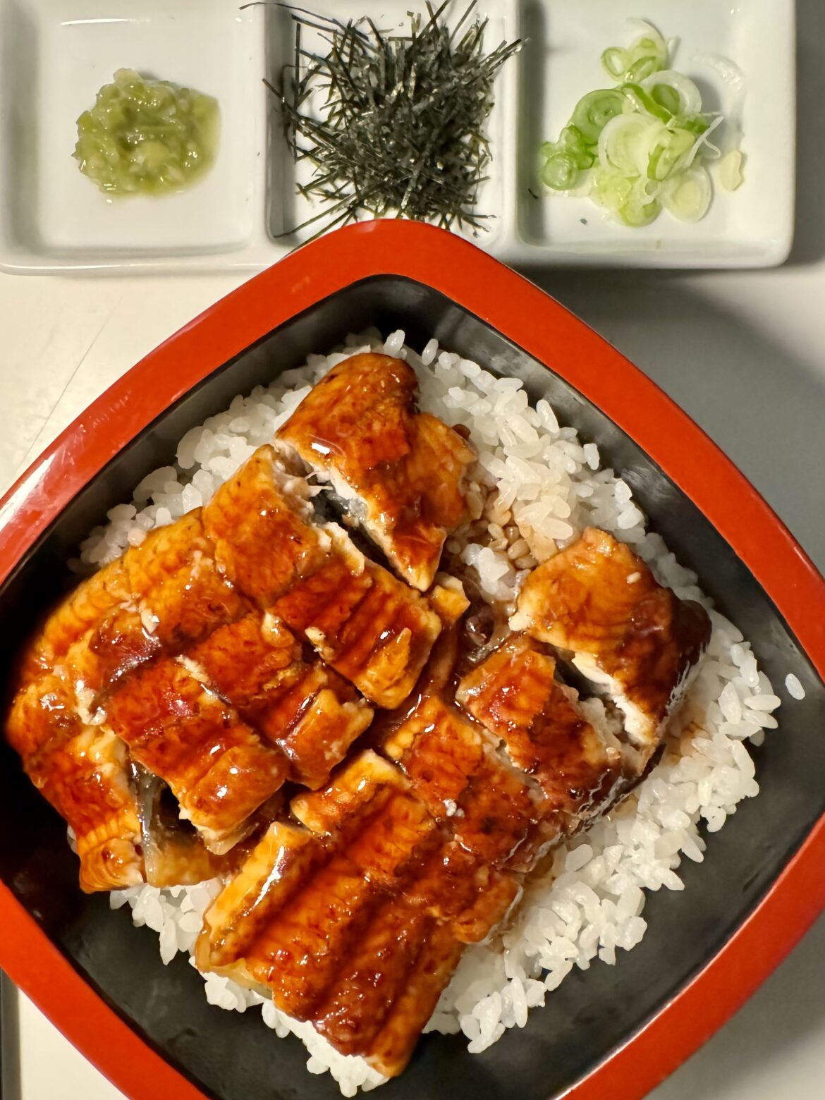 Nagoya style hitsumabushi eel box, Gozen Shun, Pas