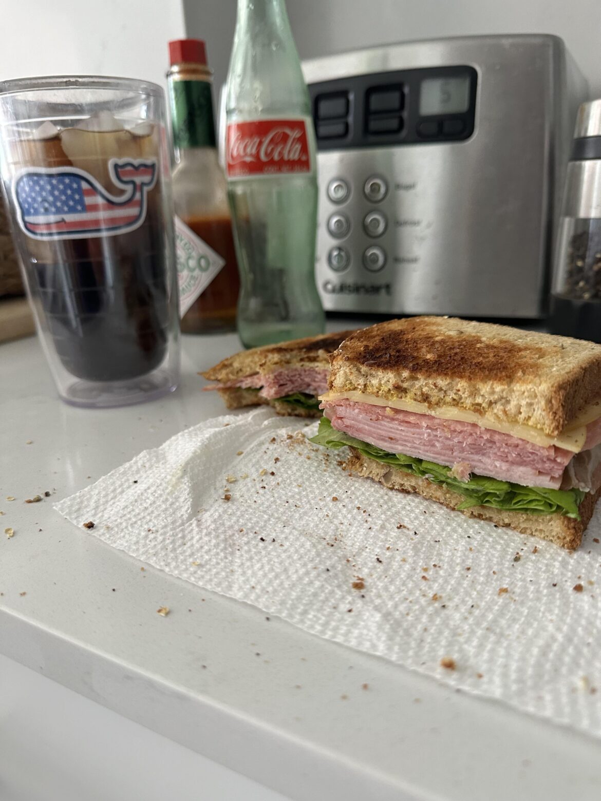 At home sandwich lunch break