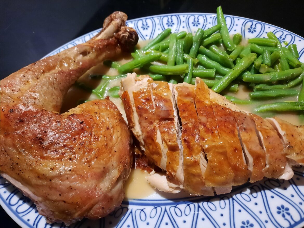 Made Kenji’s spatchcocked turkey recipe. It was delicious but overestimated how much I could eat! (this was the portion I served myself). Made Kenji's spatchcocked turkey recipe. It was delicious but overestimated how much I could eat! (this was the portion I served myself).