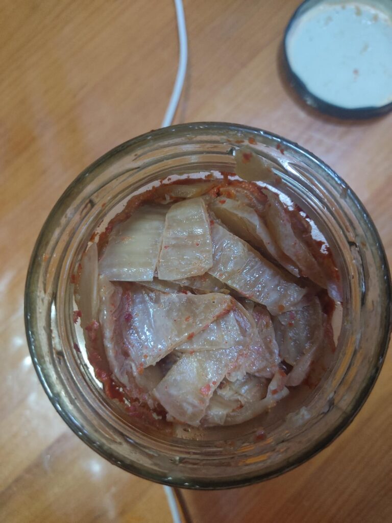suspicious white substance on kimchi -- yeast or mold?
