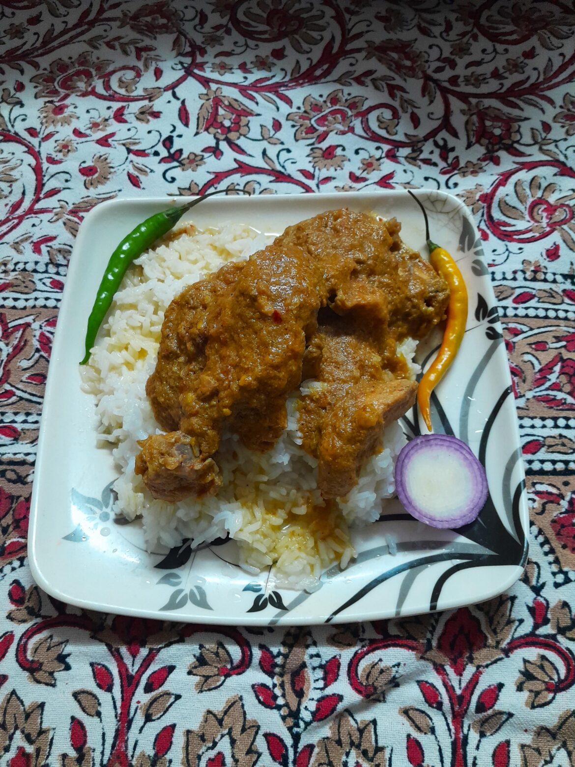 Doaba Style Culinary! Saucy Chicken Masala on Rice!