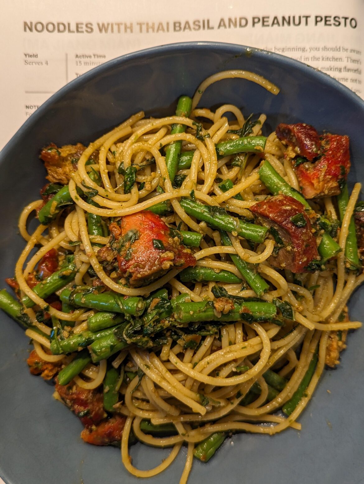 The Wok Weekly #82: Noodles w/ Thai Basil and Peanut Pesto