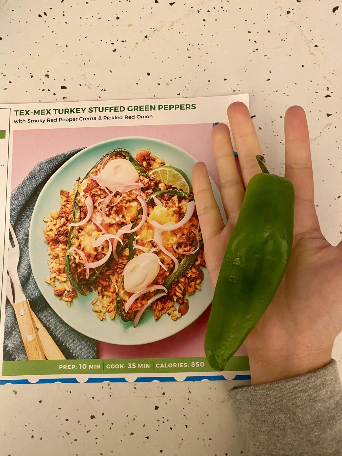 stuffed green peppers able to fit a tablespoon of filling