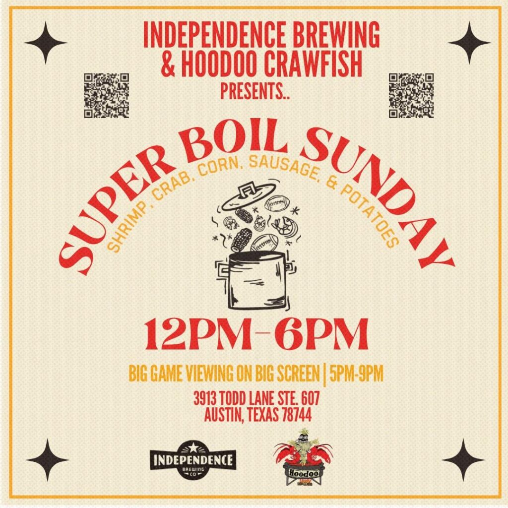 Super Boil Sunday: Cajun Boil and the Game @ Independence Brewing Co.