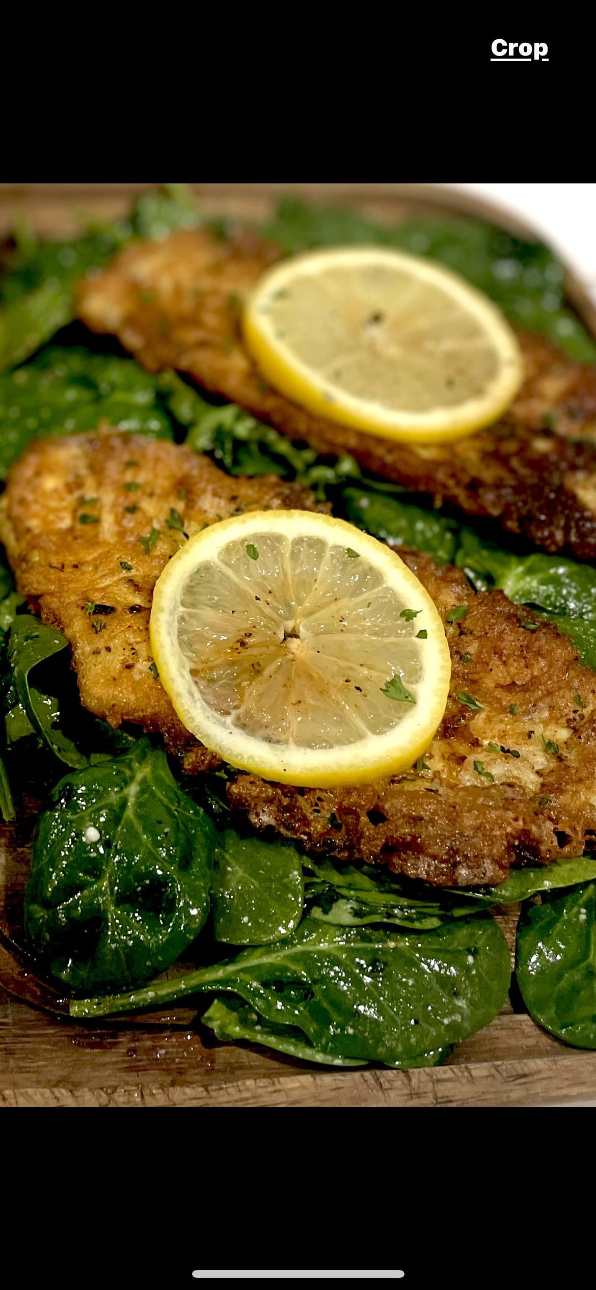 Sole Francaise over spinach. (Homemade) Dining and Cooking