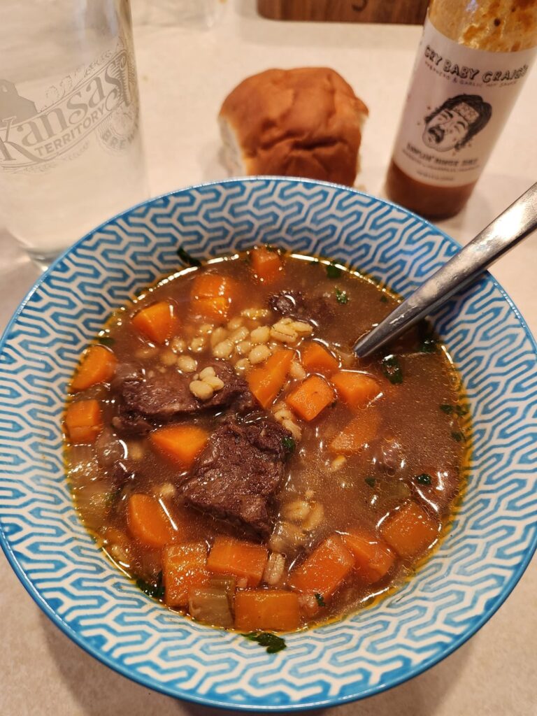 Made the beef and barley soup again today. This is such an easy, yet delicious recipe