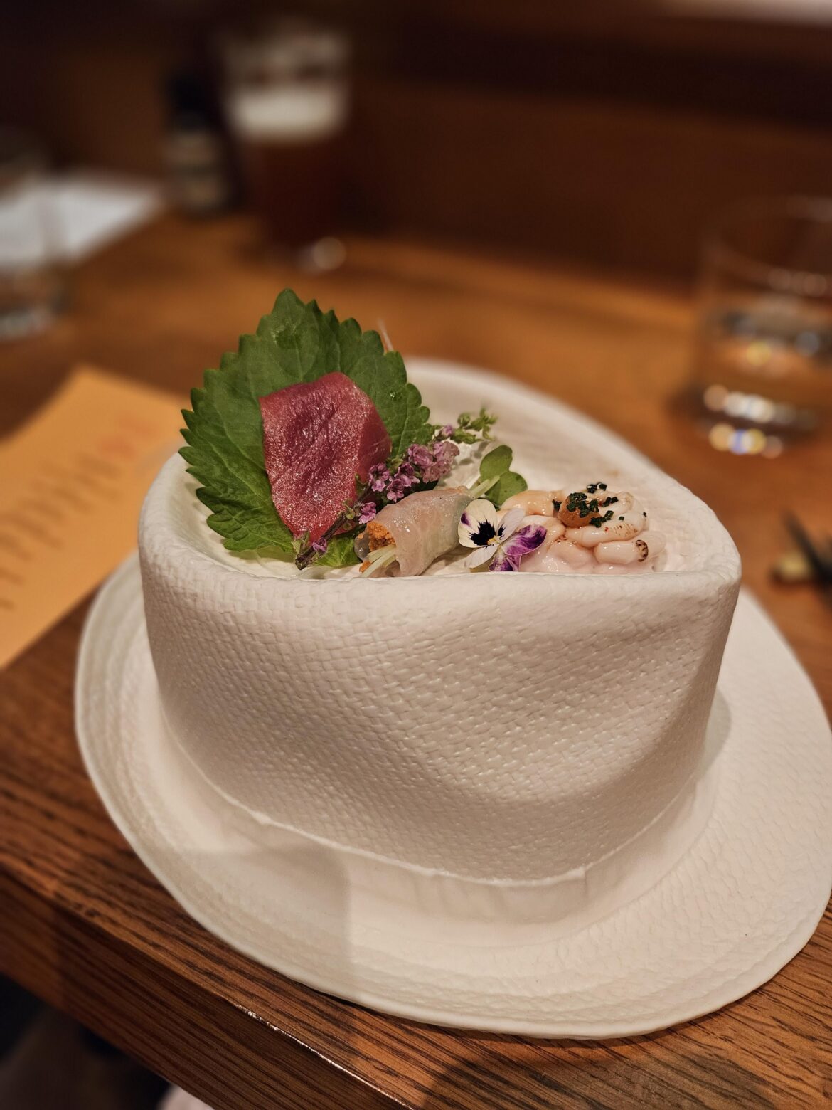 Shirako (Google it) in a hat