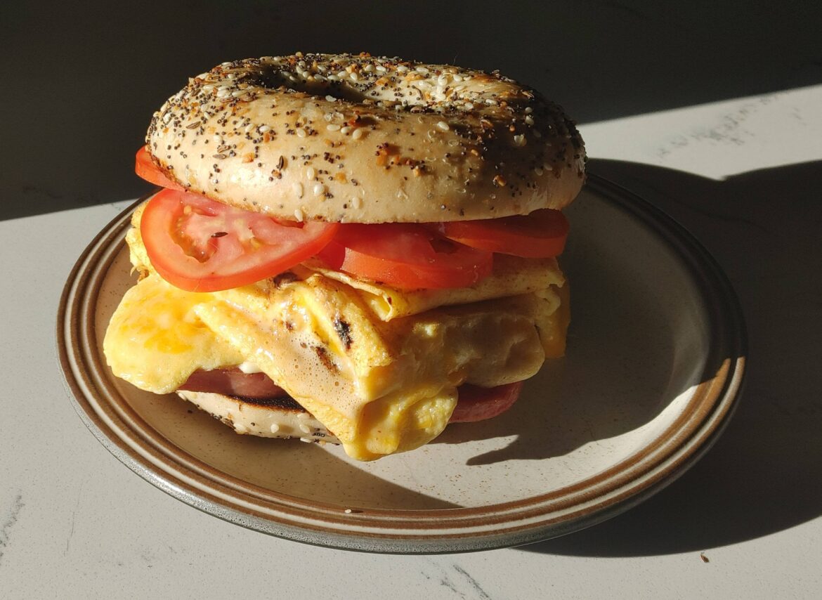 Good ol spam egg tomato and cheese