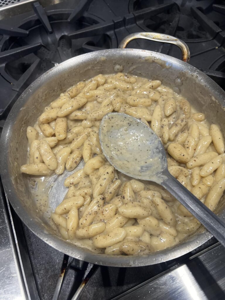 Cacio e Pepe with Ricotta Cavatelli