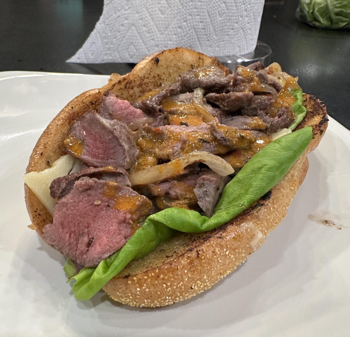 Leftover lamb made a ridiculous sandwich