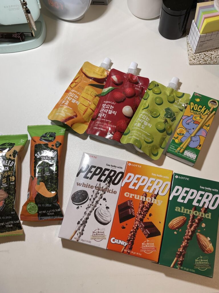 Look at my amazing snack haul at the Asian supermarket:)!