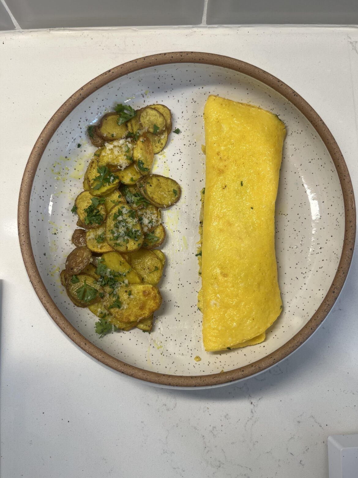 Ideas for improvement? French omelette with potatoes.