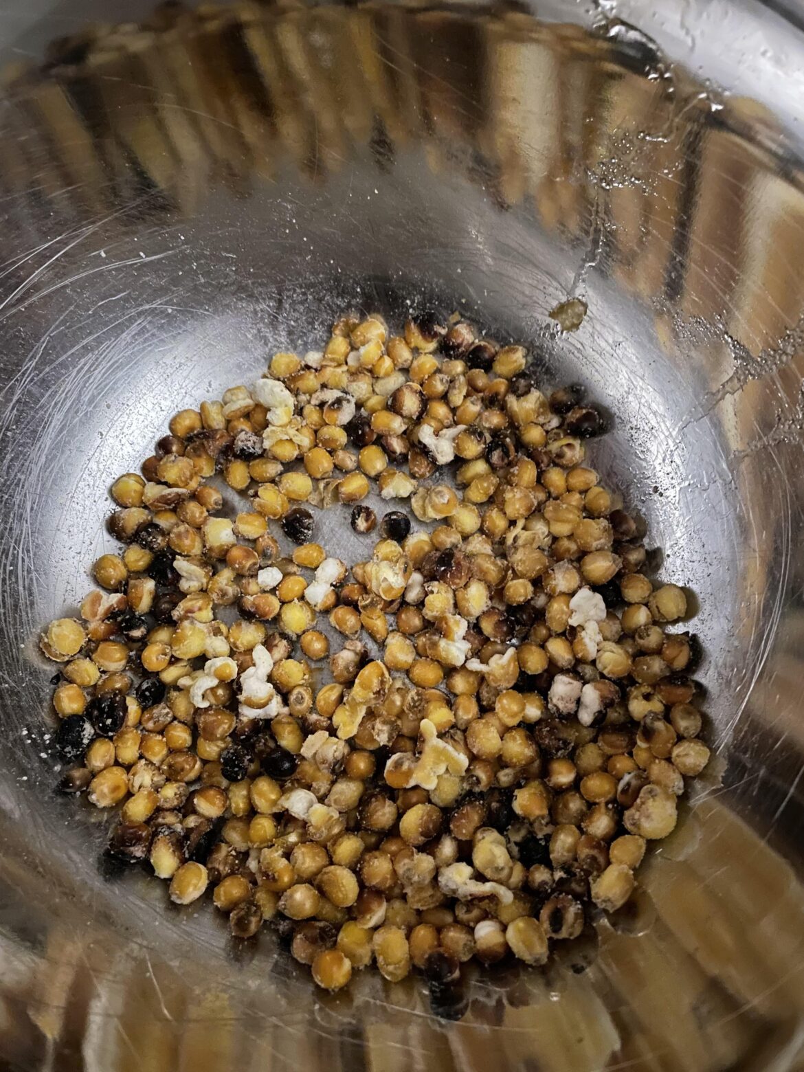 Continuing to hone my technique for half popped popcorn. This is attempt 2. Continuing to hone my technique for half popped popcorn. This is attempt 2.