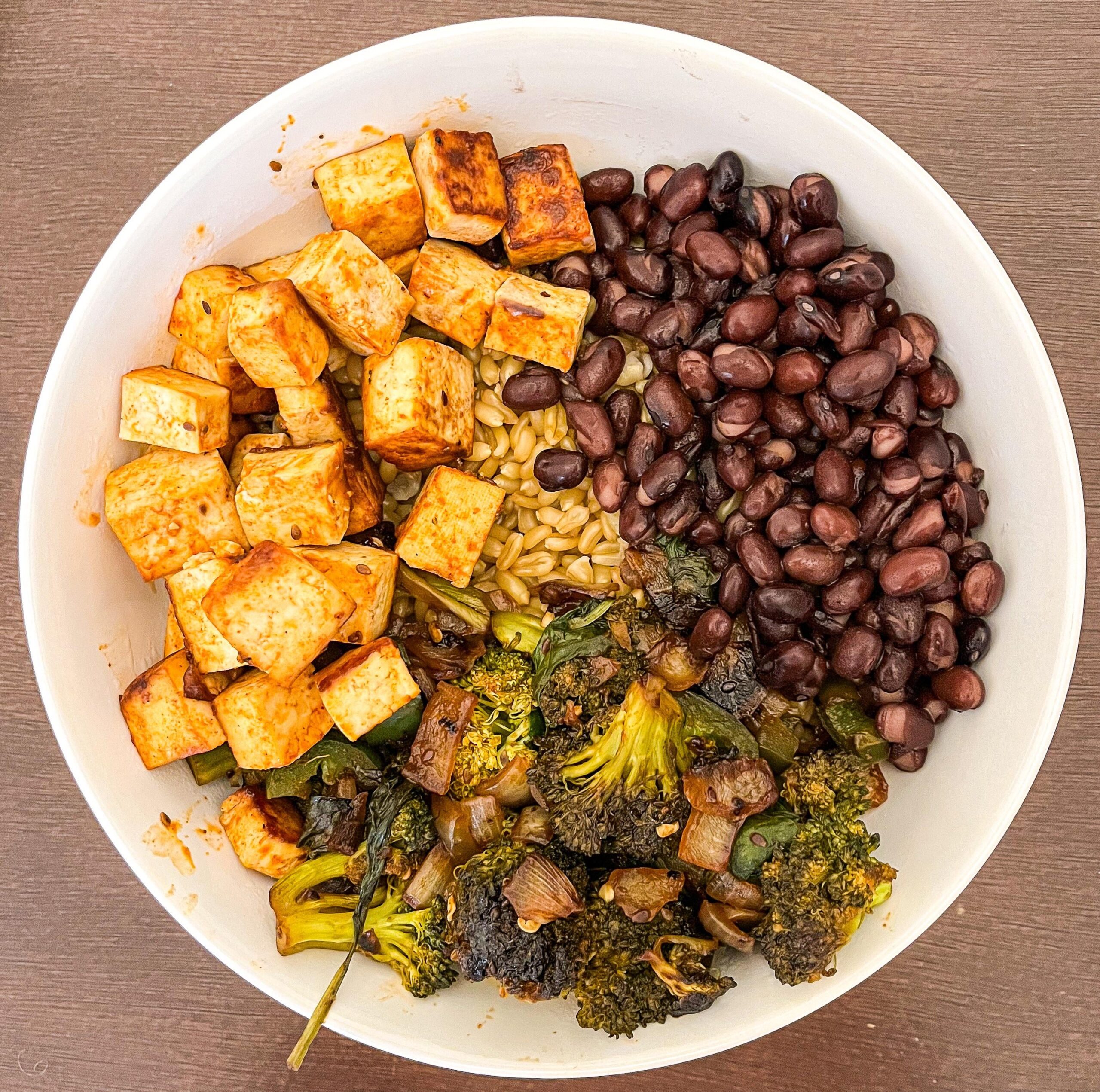 Tofu and Veggies Stir Fried in Bibimbap. Featuring Kamut! - Dining and