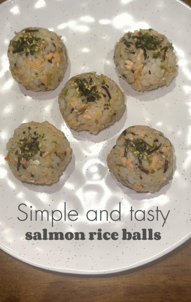 Salmon rice balls