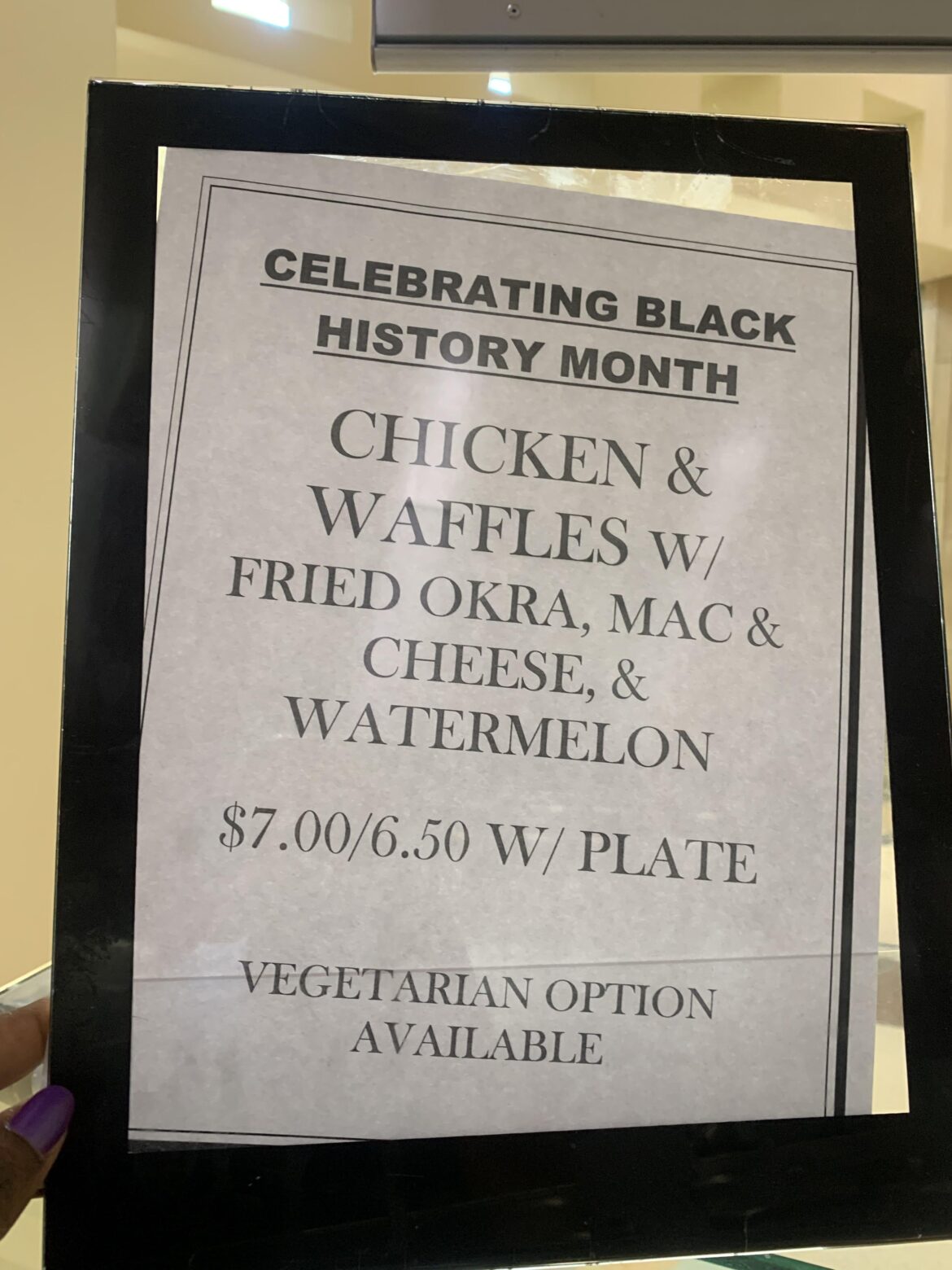 Black History Month Menu