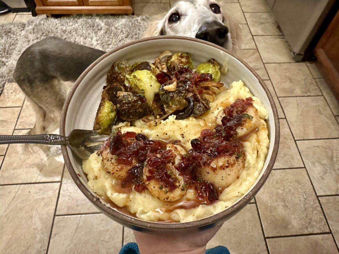 Scallops with Orange Cranberry Gastrique 8.5/10