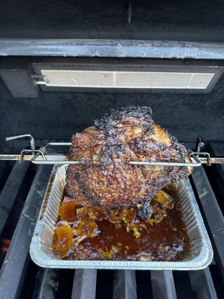 Prime Rib on Rotisserie