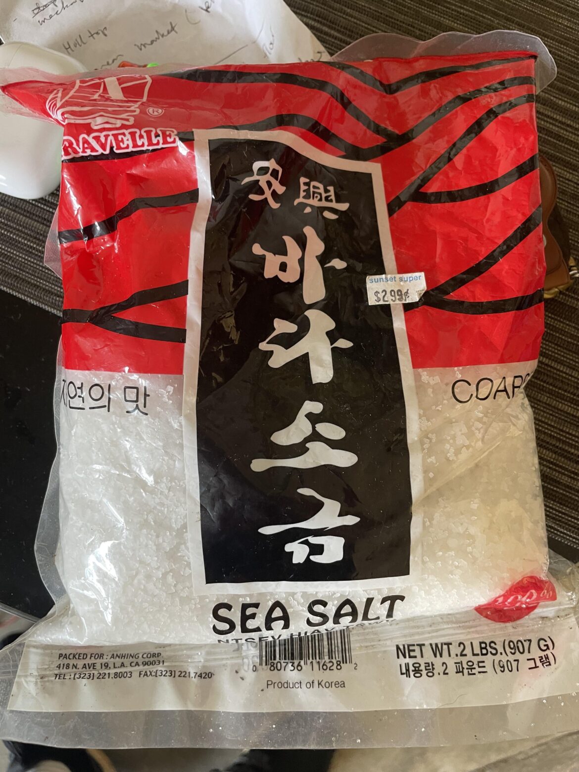 Sea salt for brining cabbage