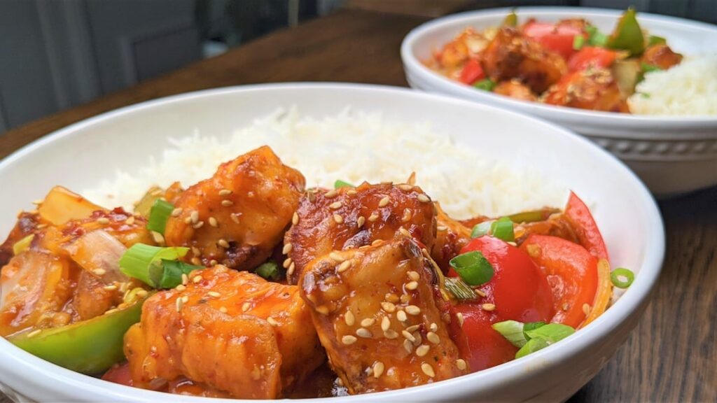 Chili Paneer Made in the Air Fryer