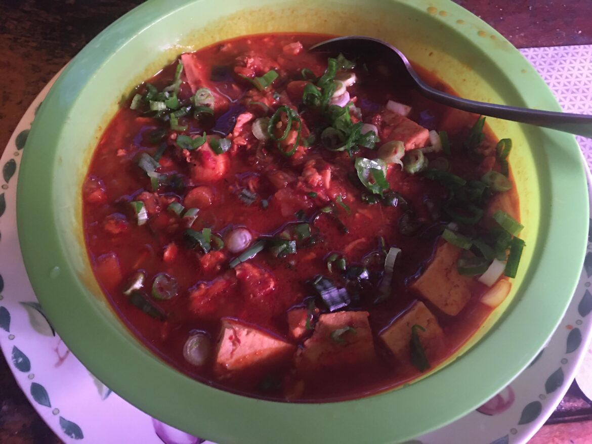 Spicy Kimchi Ckicken and Tofu Jiggae