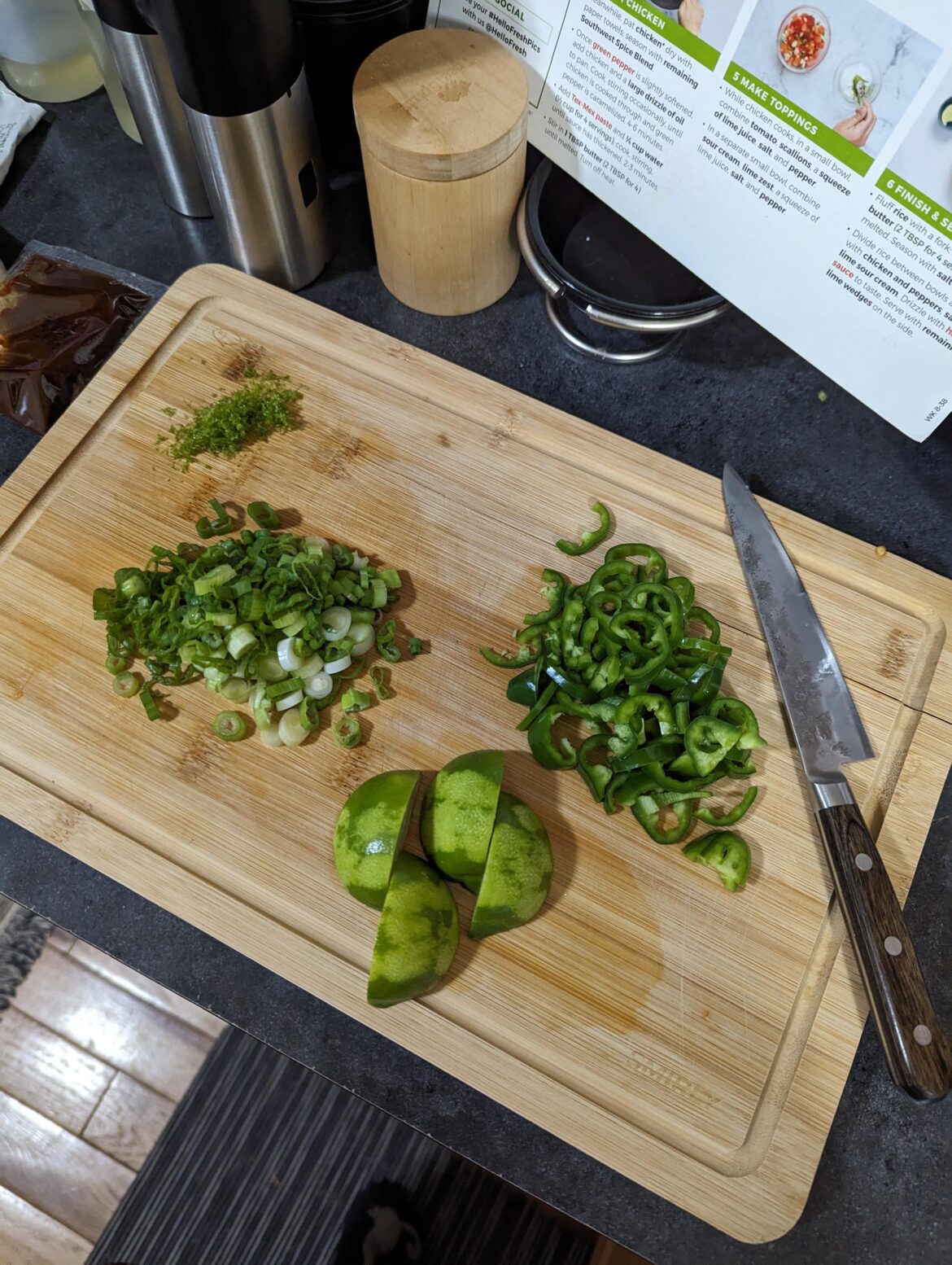 I had a very green cutting board this evening 🍀