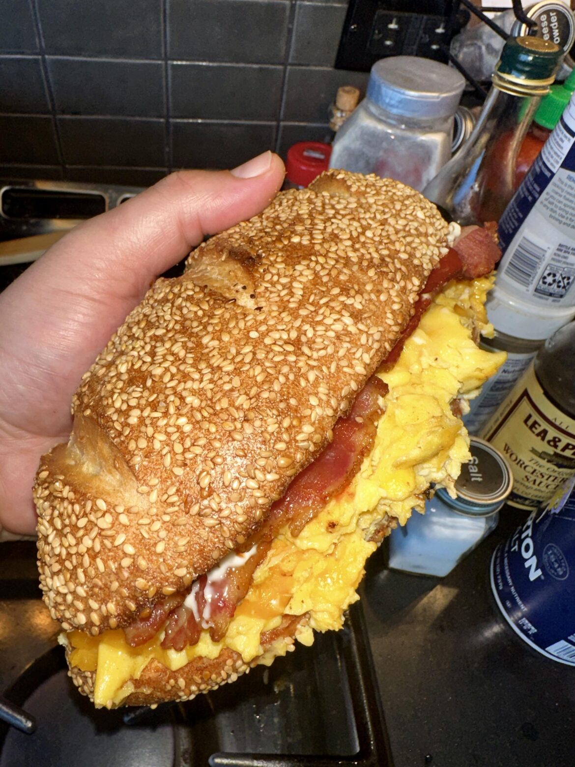 Bacon, egg and cheese.