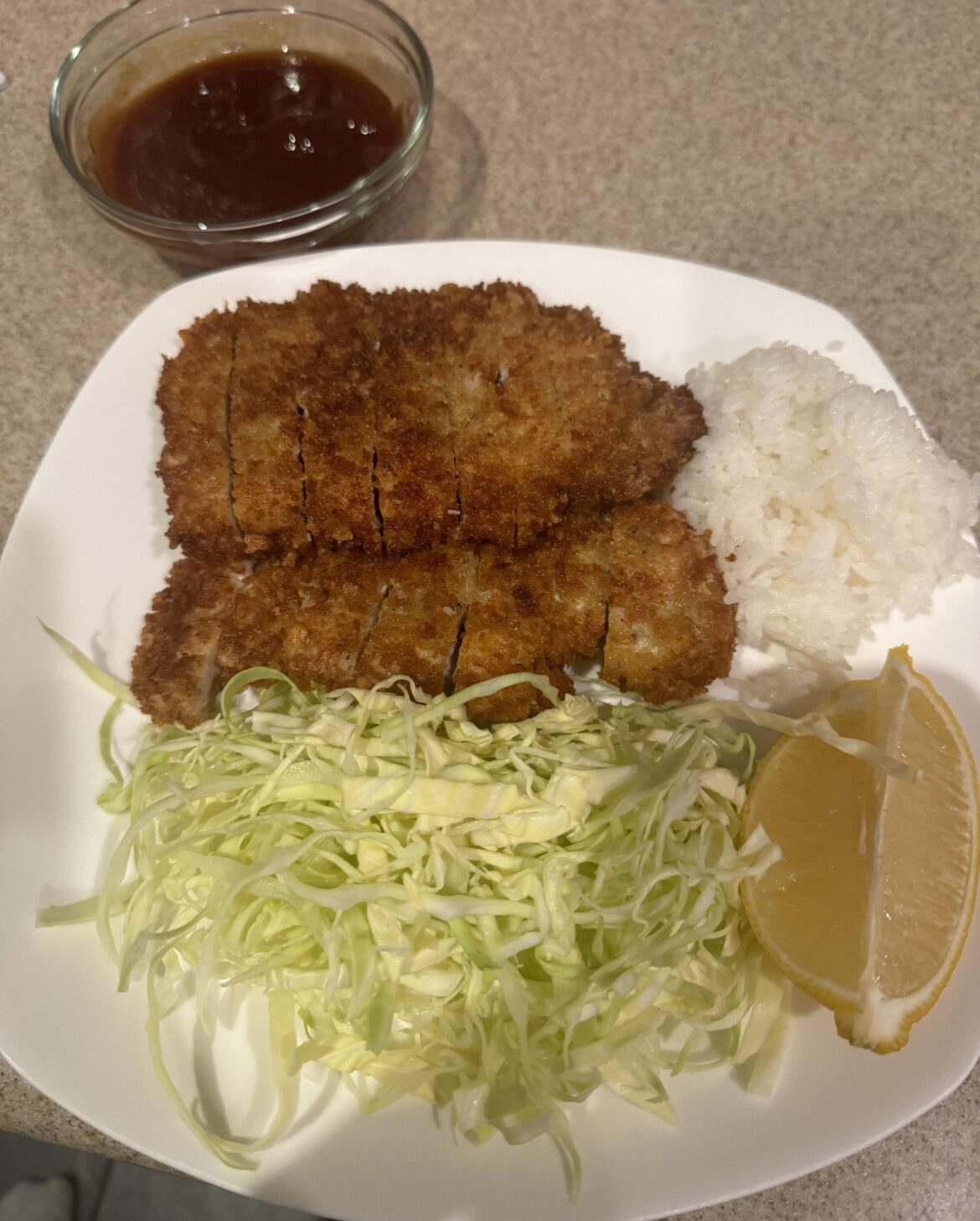 Tonkatsu for Valentine’s dinner. Simple, delicious, perfect.