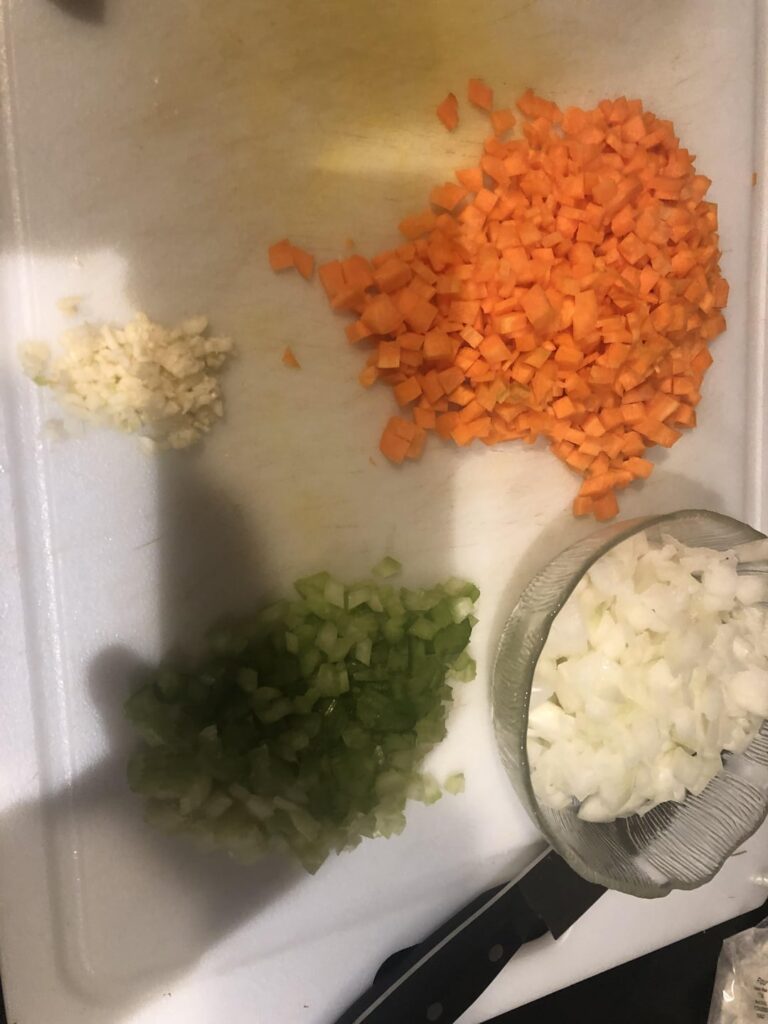 Process of making Homestyle chicken and biscuit pot pie