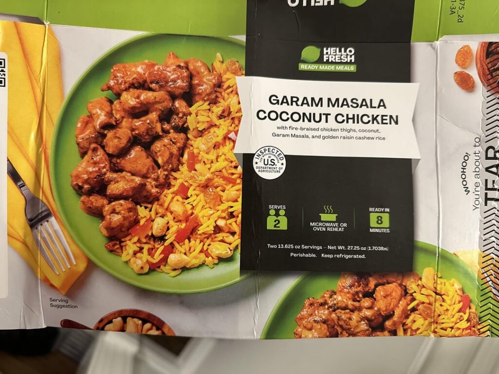 Garam Masala Coconut Chicken – 4/10, would not buy again Garam Masala Coconut Chicken - 4/10, would not buy again