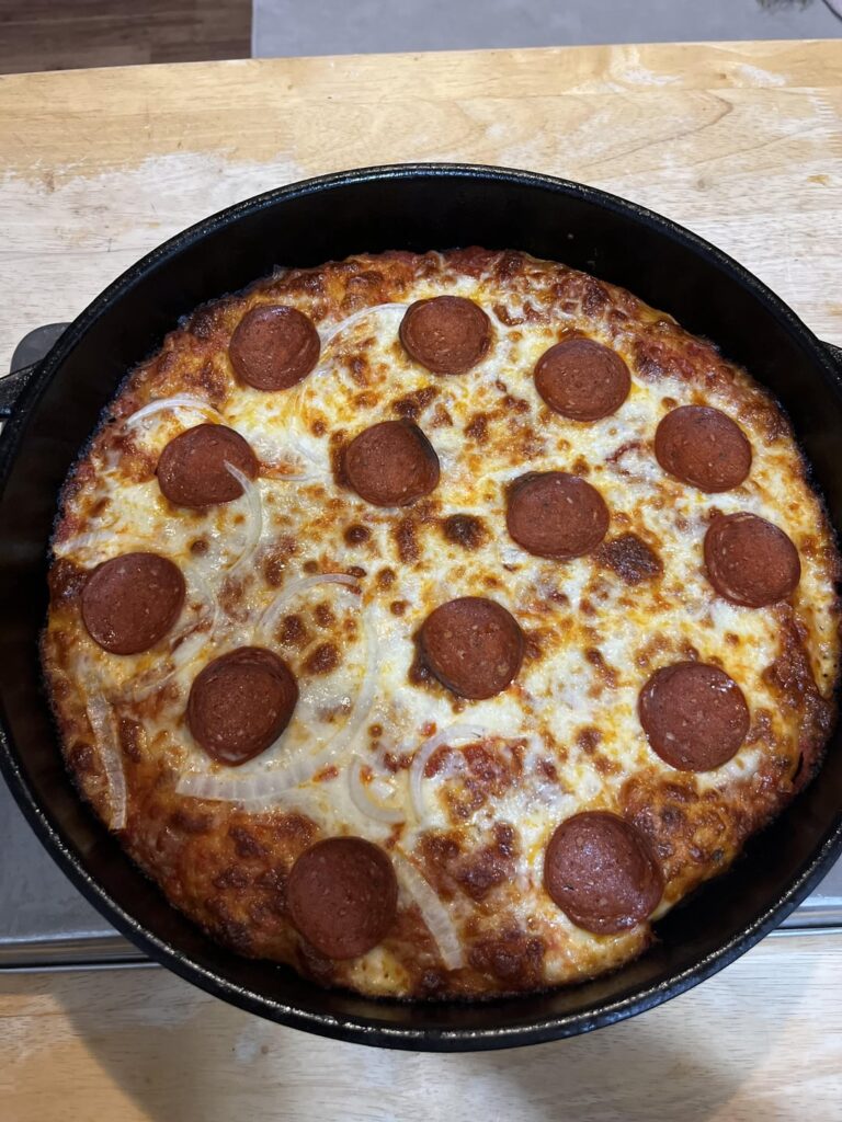 Kenji’s cast iron pizza! Kenji’s cast iron pizza!