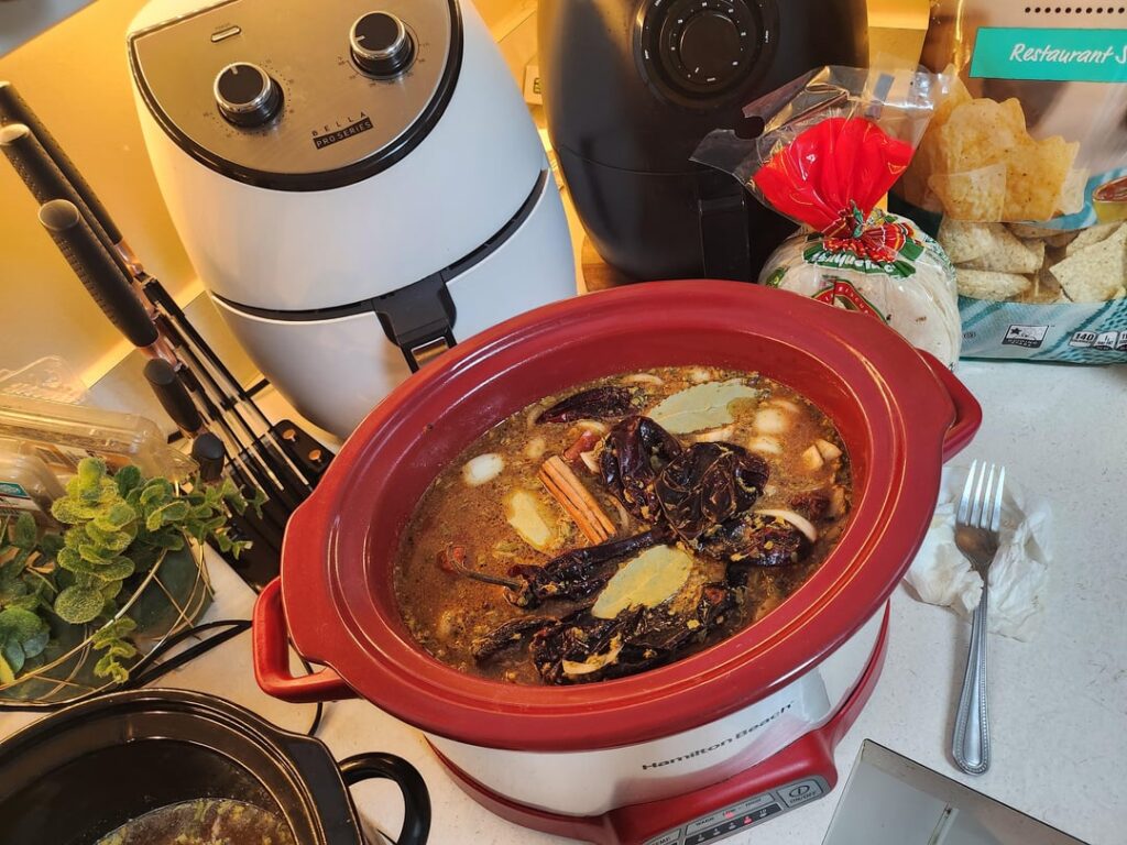 Quesabirria tacos and pintos loading...