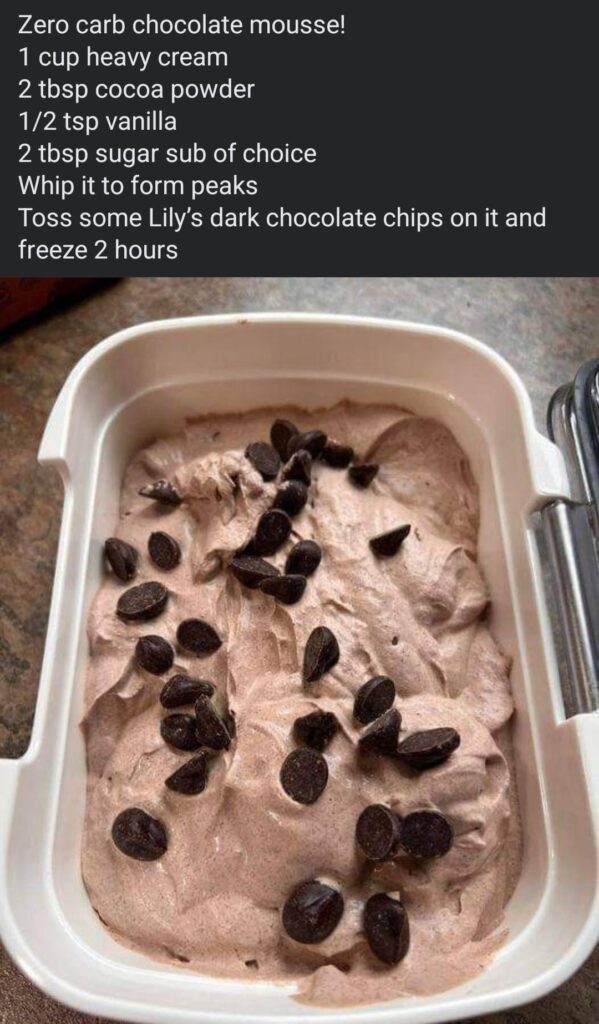 Zero Carb Chocolate Mousse