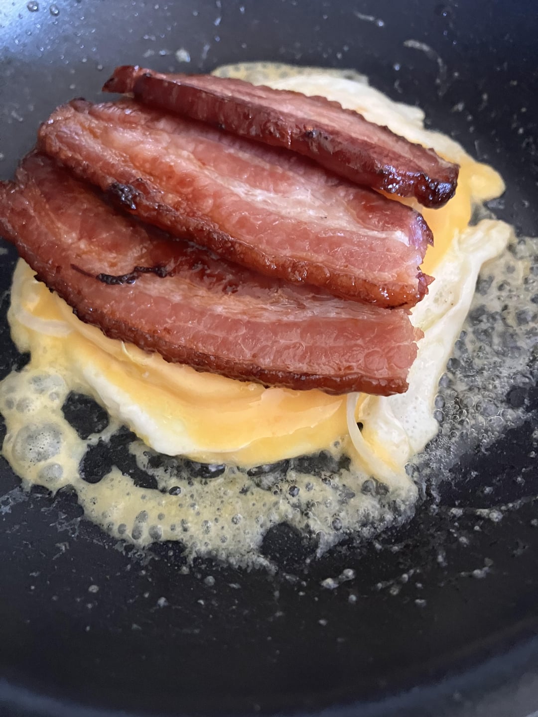 [homemade] bacon, egg & cheese on ciabatta Dining and Cooking