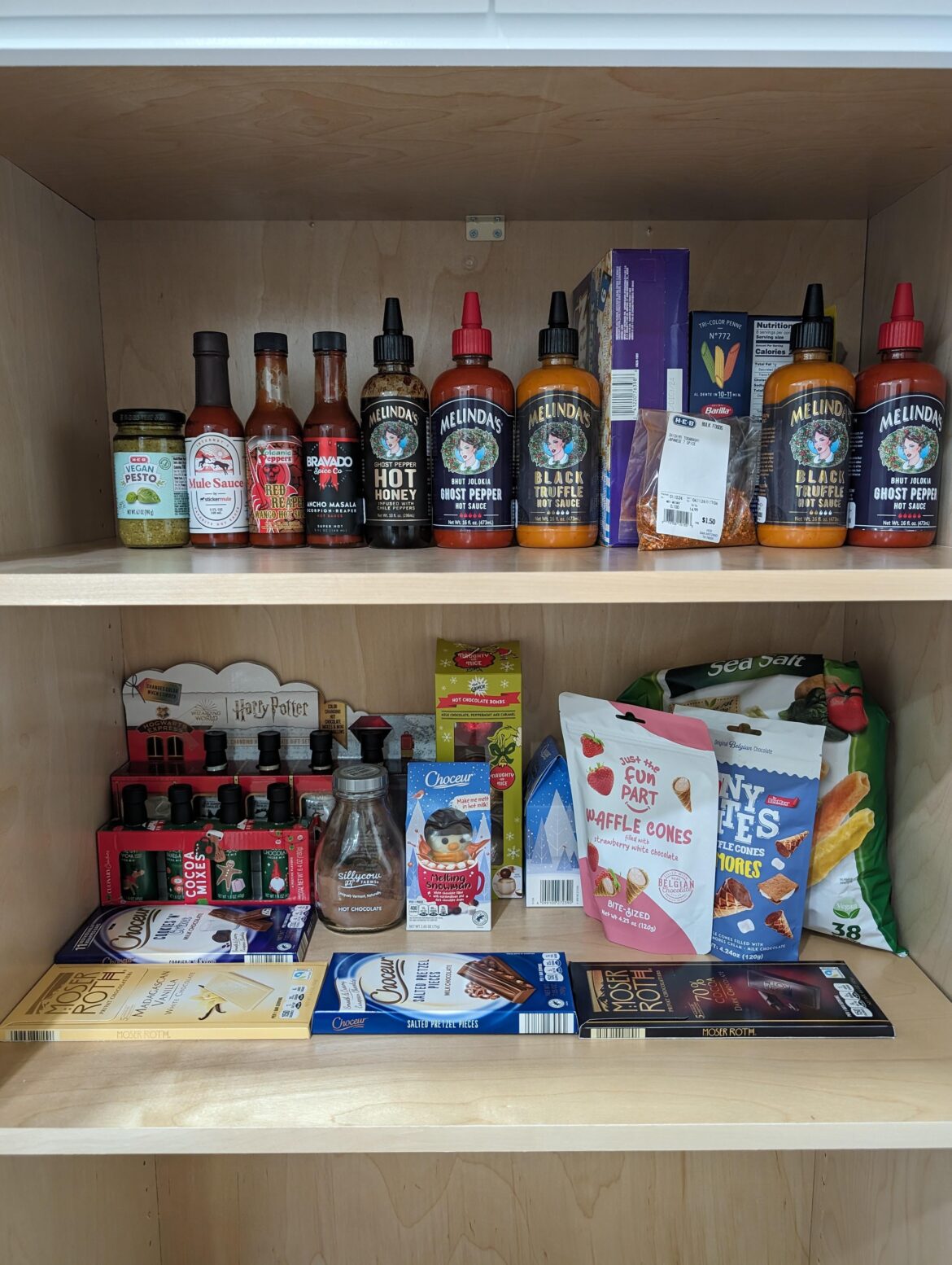 His and hers pantry.