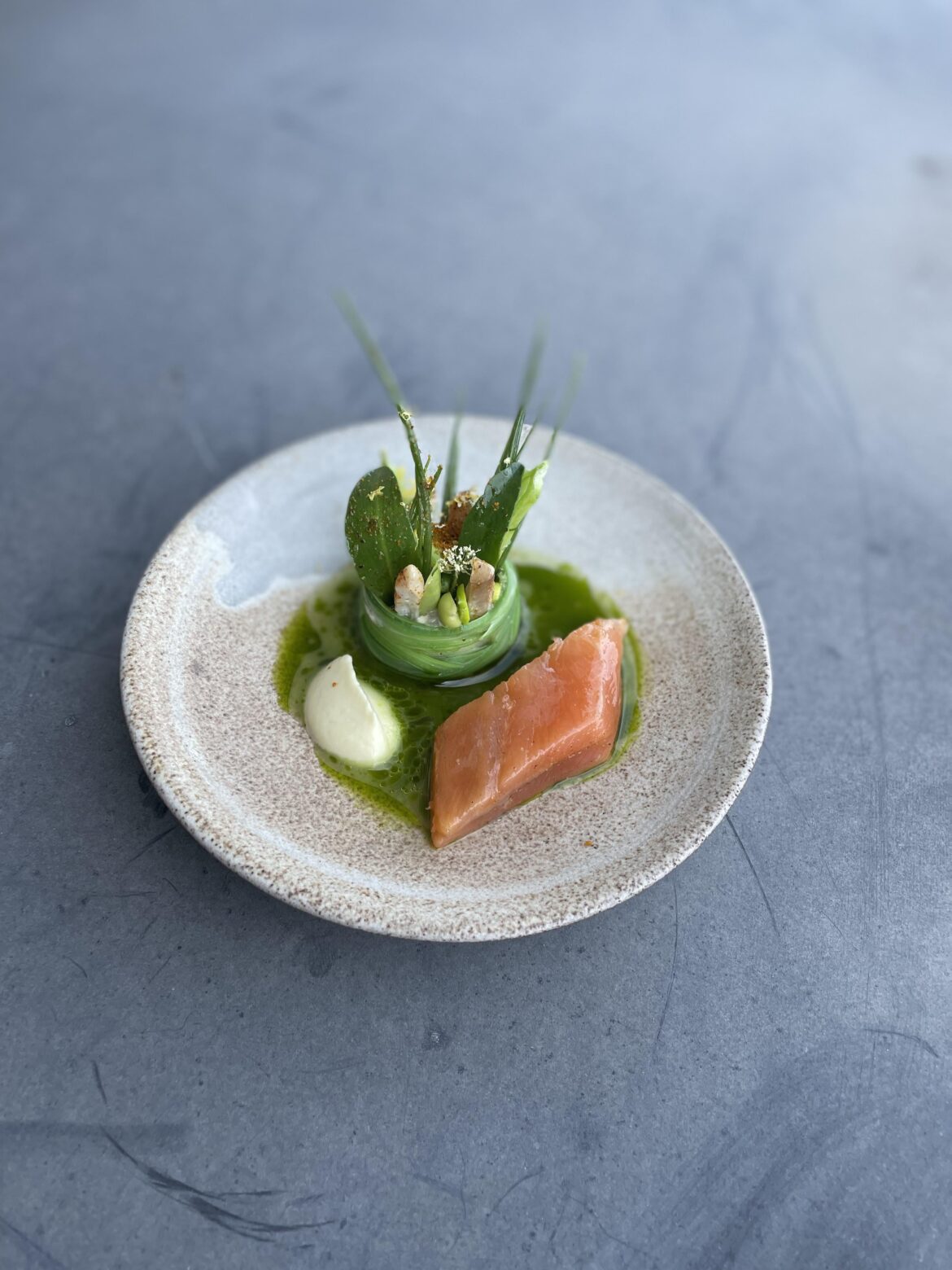 Trout, razor clams, peas, string beans