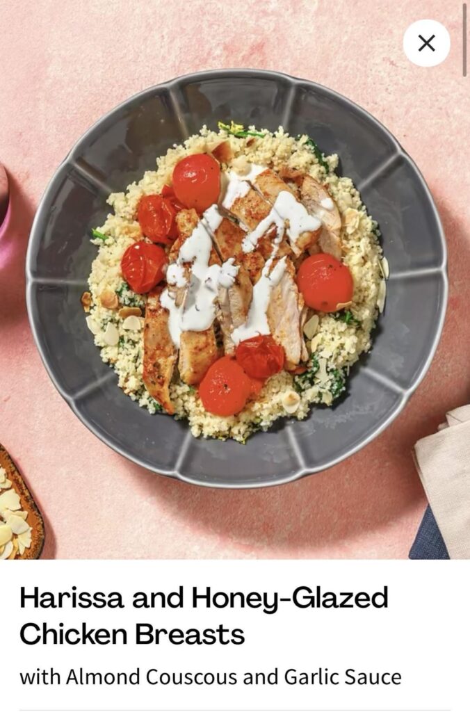 Harissa and honey-glazed chicken breast