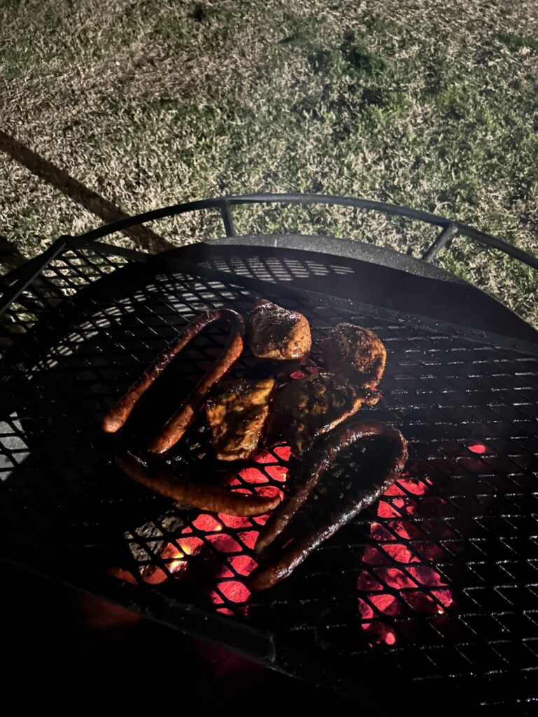 Cooking over an open flame