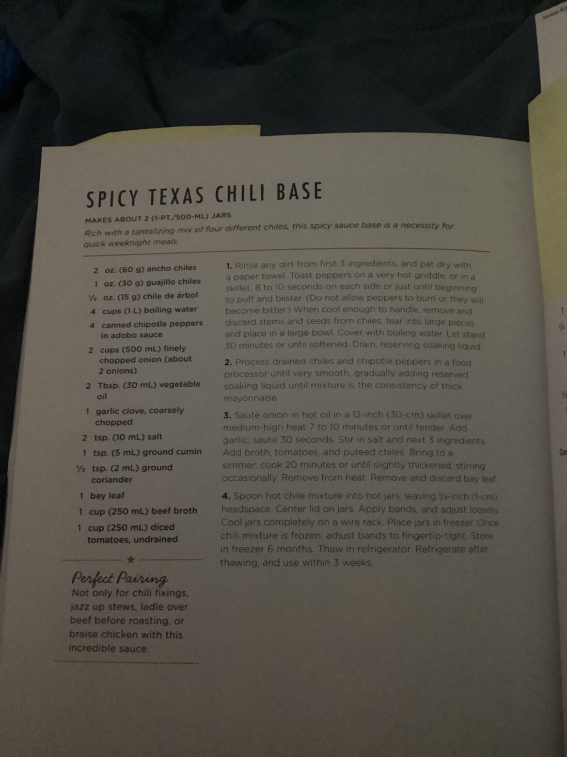 Chili replacements (freezer)