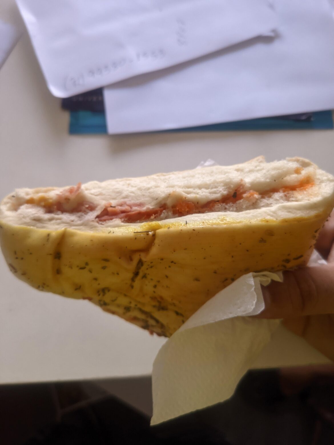 Pizza bread as a morning snack