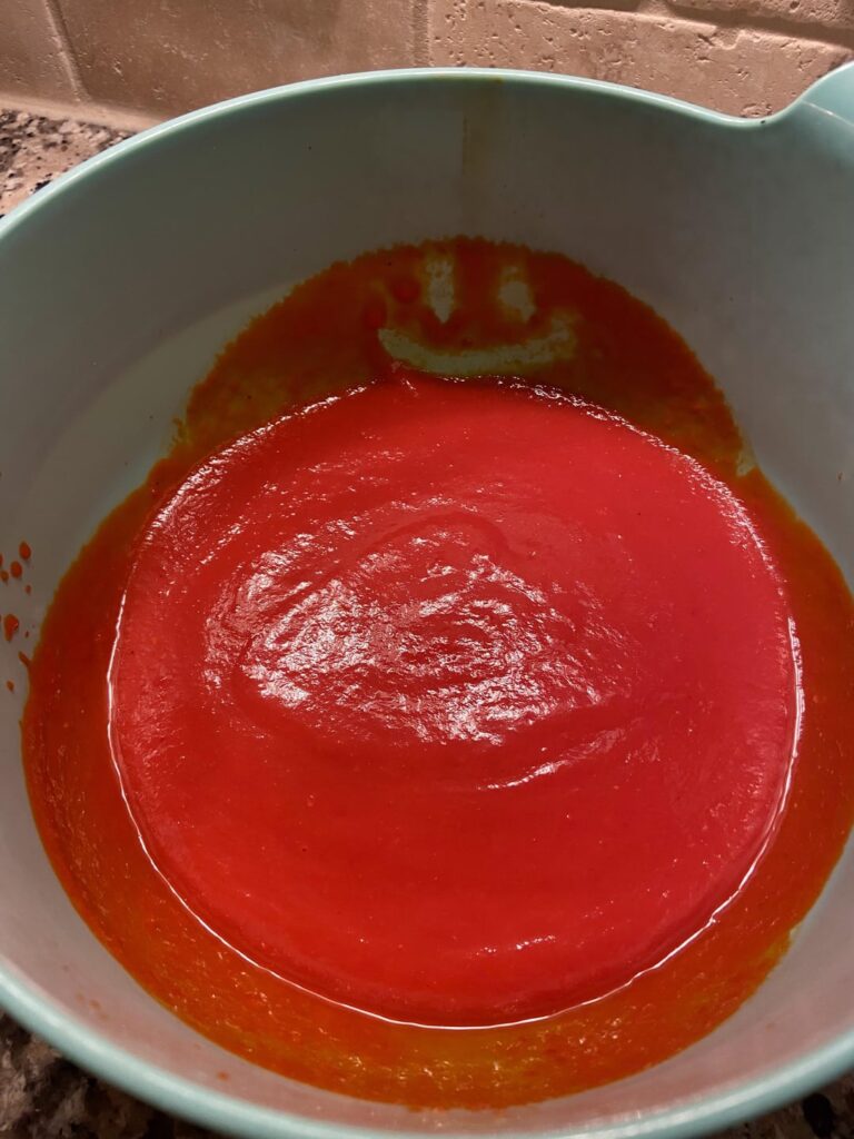 First Batch of Fermented Sriracha Sauce