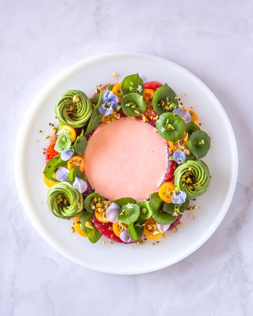 Blood Orange, Kumquat, Avocado and Miner's Lettuce Salad