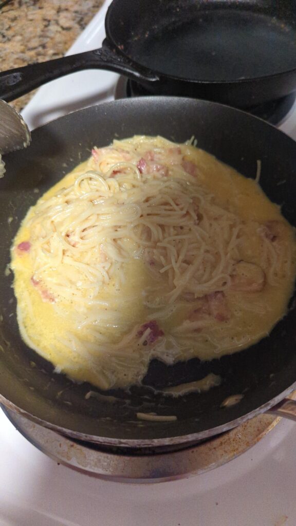 Second attempt at making carbonara