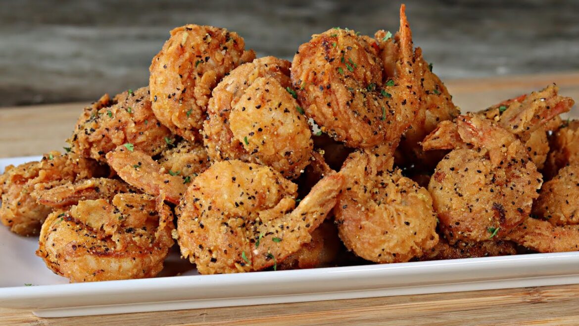 Lemon Pepper Buttermilk Fried Shrimp Recipe